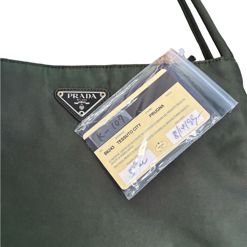 Prada Tessuto Dark Green Shoulder Bag with COA - Picture 5 of 9